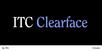 ITC Clearface Font Poster 1
